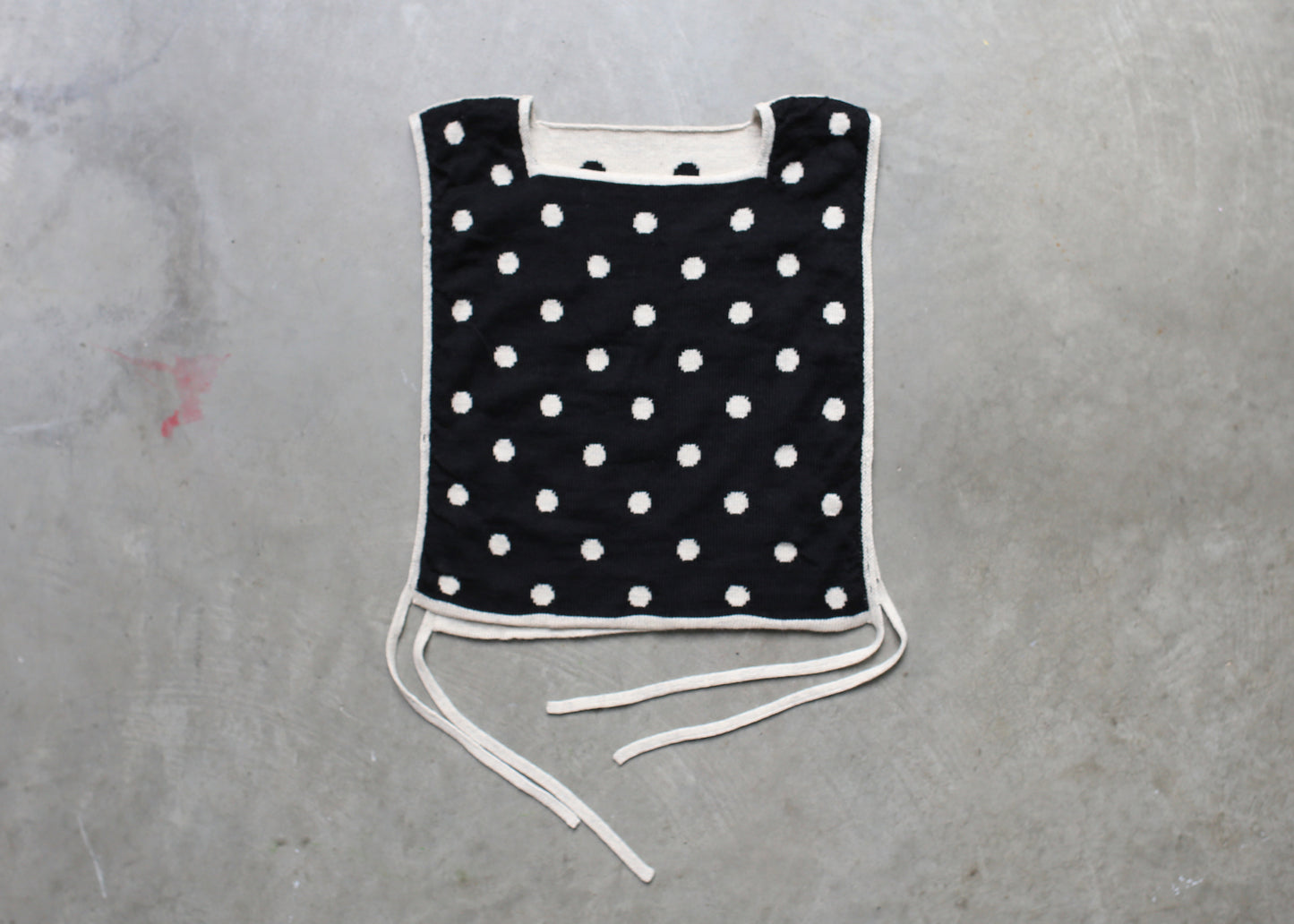 black and white polka top