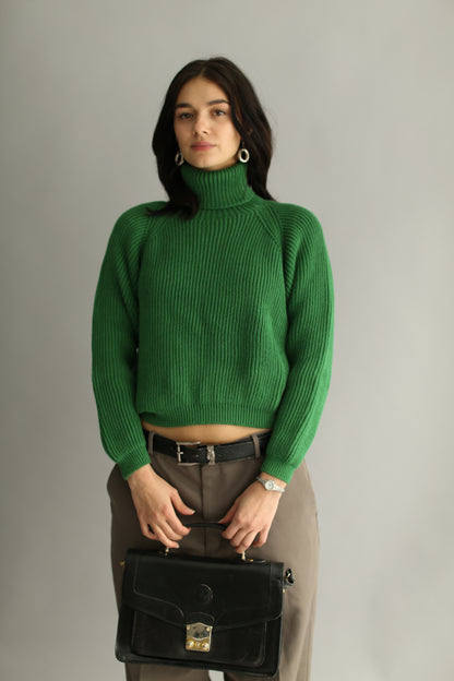 cropped turtleneck