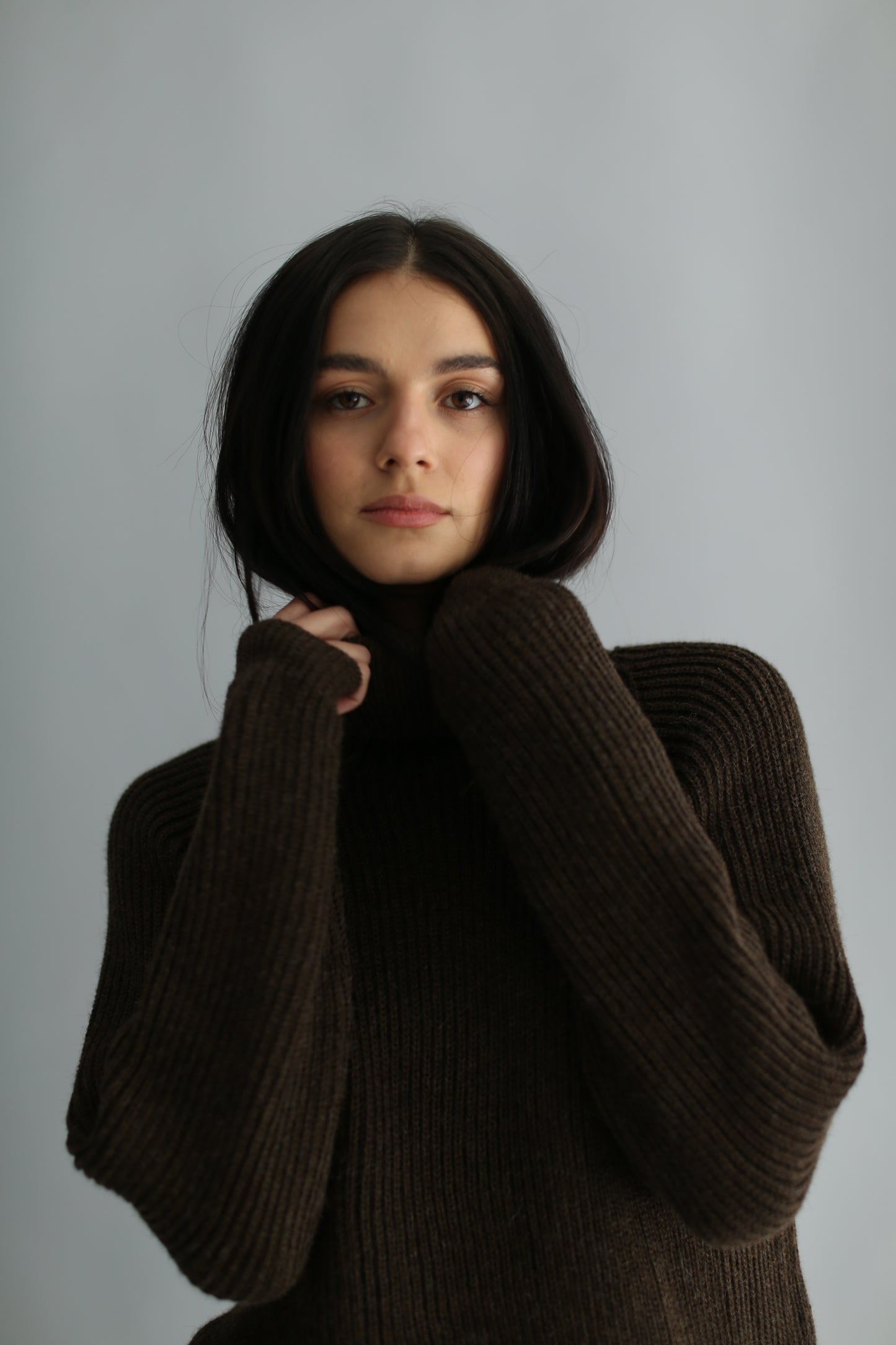 cropped turtleneck