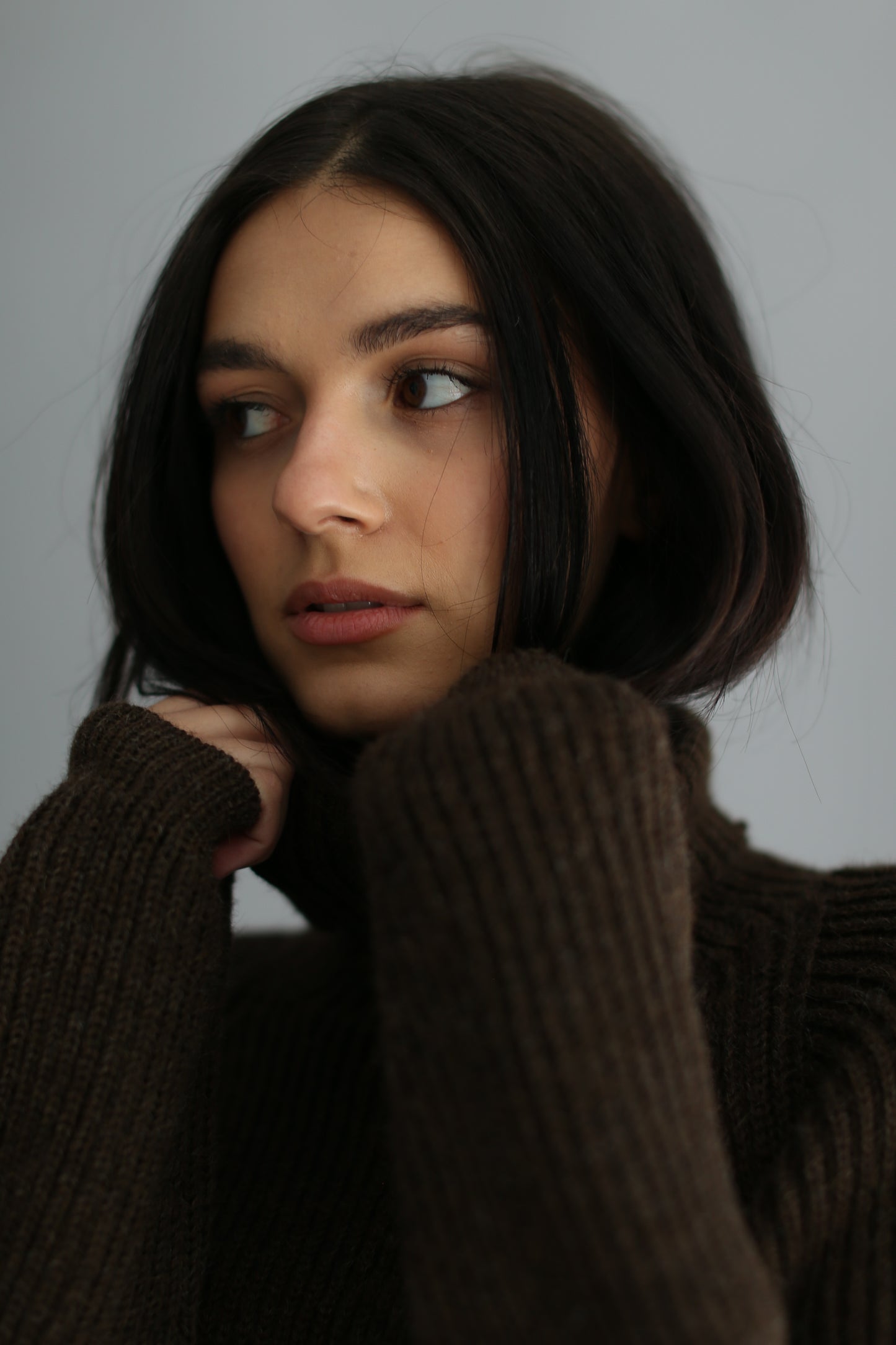 cropped turtleneck