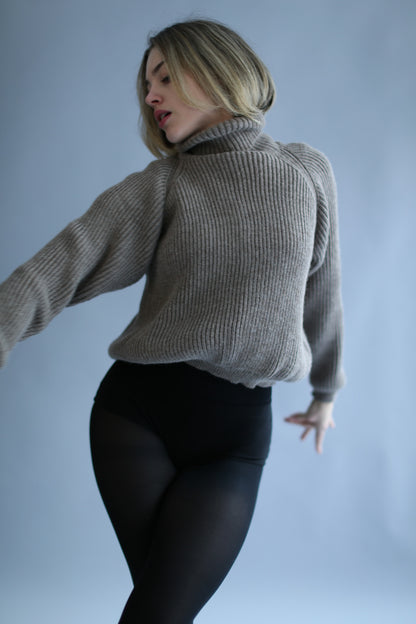 cropped turtleneck