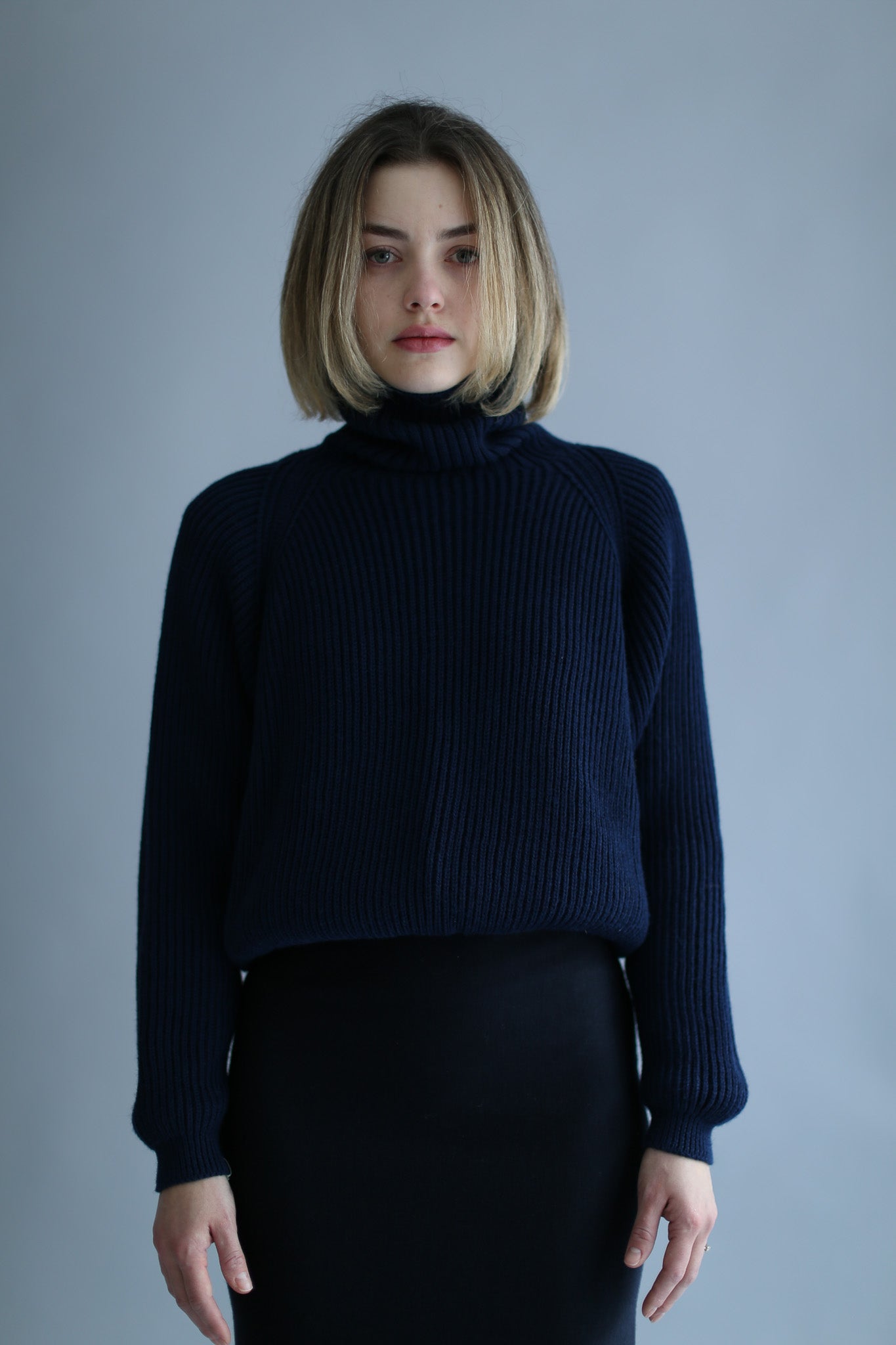 cropped turtleneck