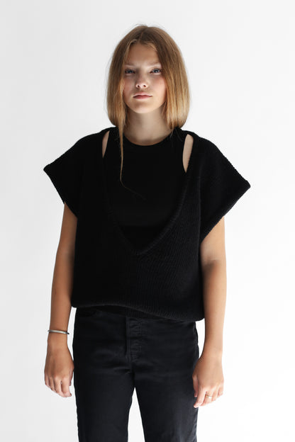 deep v-neck vest