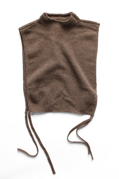 mock-neck apron top