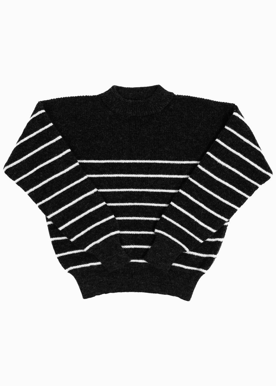 white striped crewneck