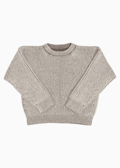 bicolor reversible crewneck