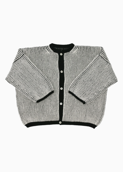 cardigan bicolor oversized
