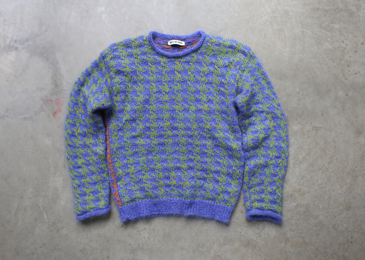 blue houndstooth sweater