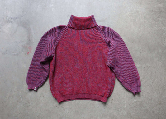 bicolor ribbed turtleneck