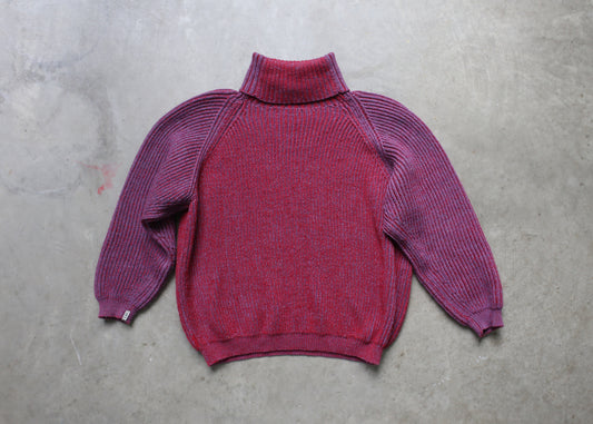 bicolor ribbed turtleneck