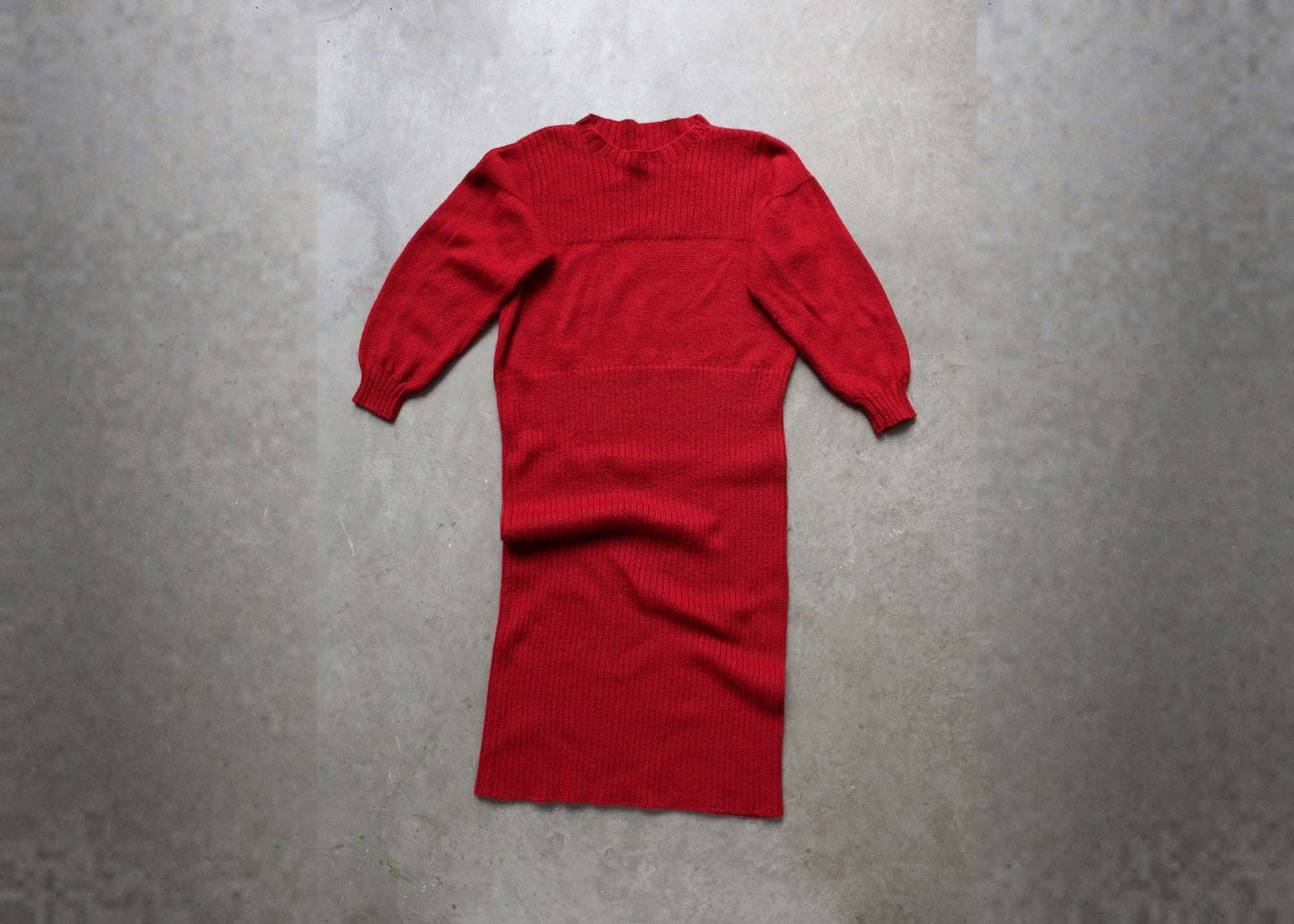 red sweater dress