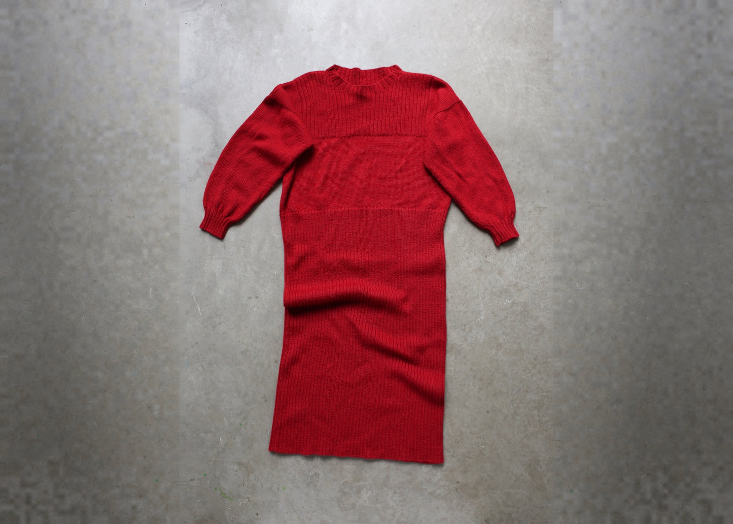 red sweater dress
