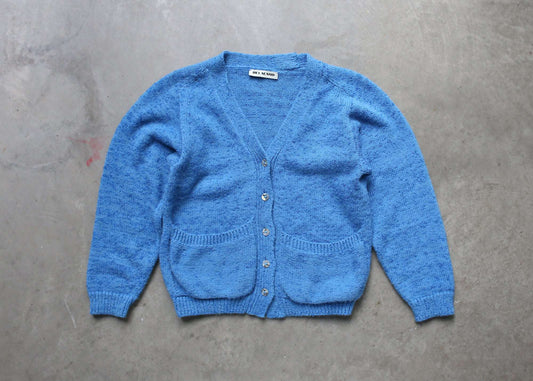 sky blue wool cardigan