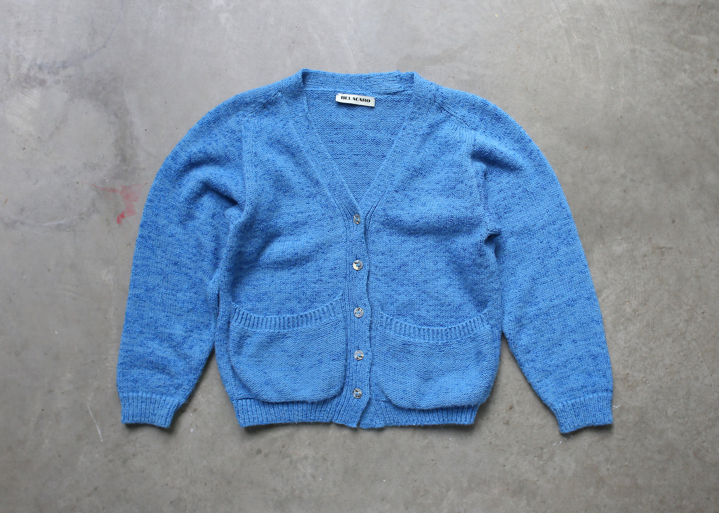 sky blue wool cardigan