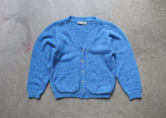 sky blue wool cardigan