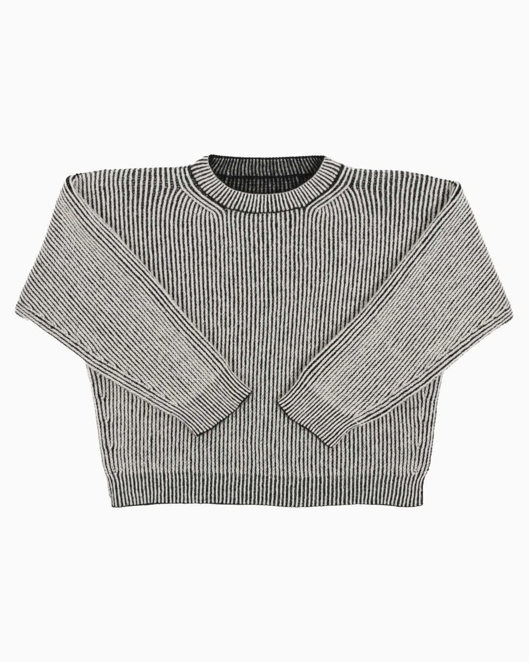 bicolor reversible crewneck