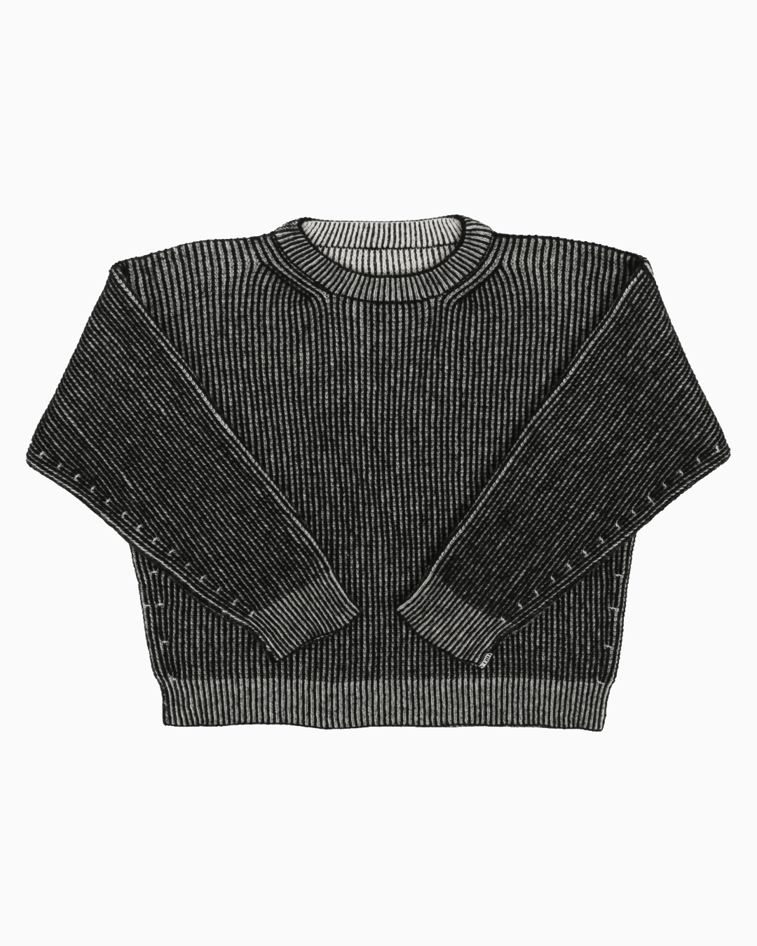 bicolor reversible crewneck