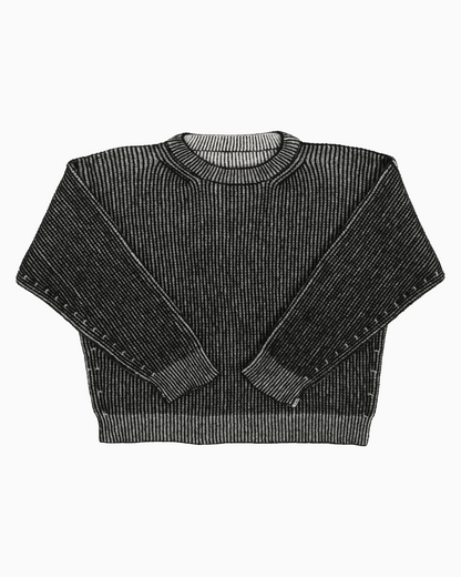 bicolor reversible crewneck