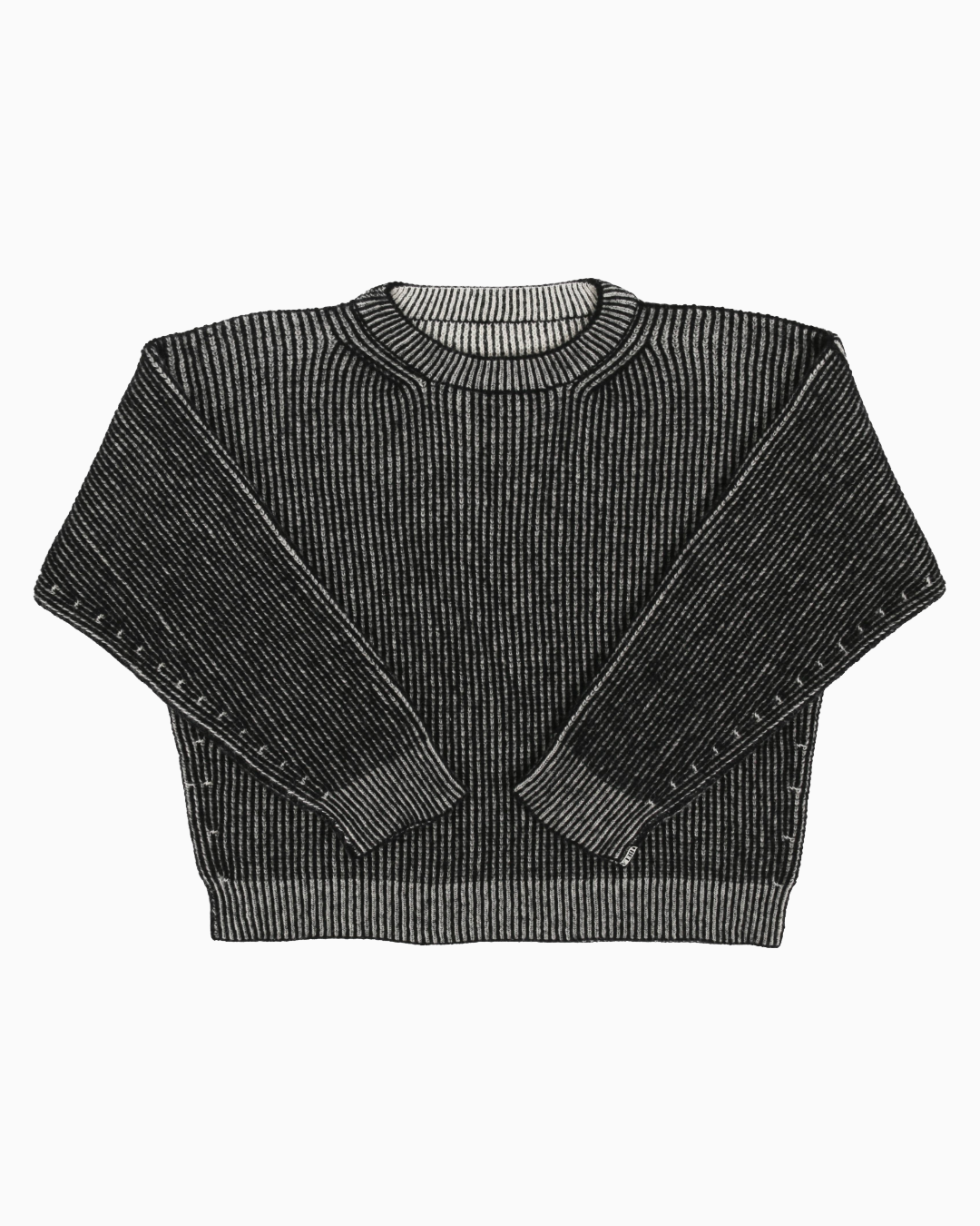 bicolor reversible crewneck