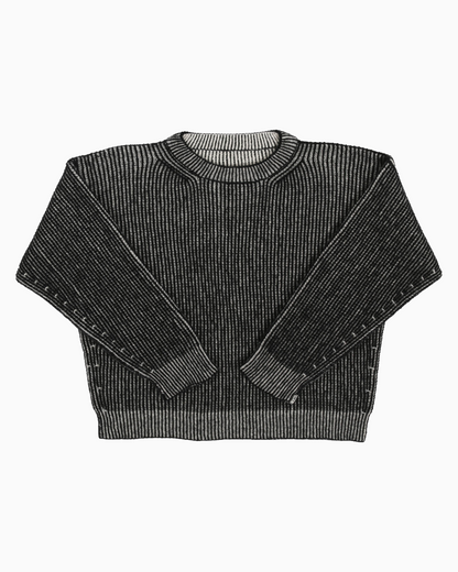 bicolor reversible crewneck