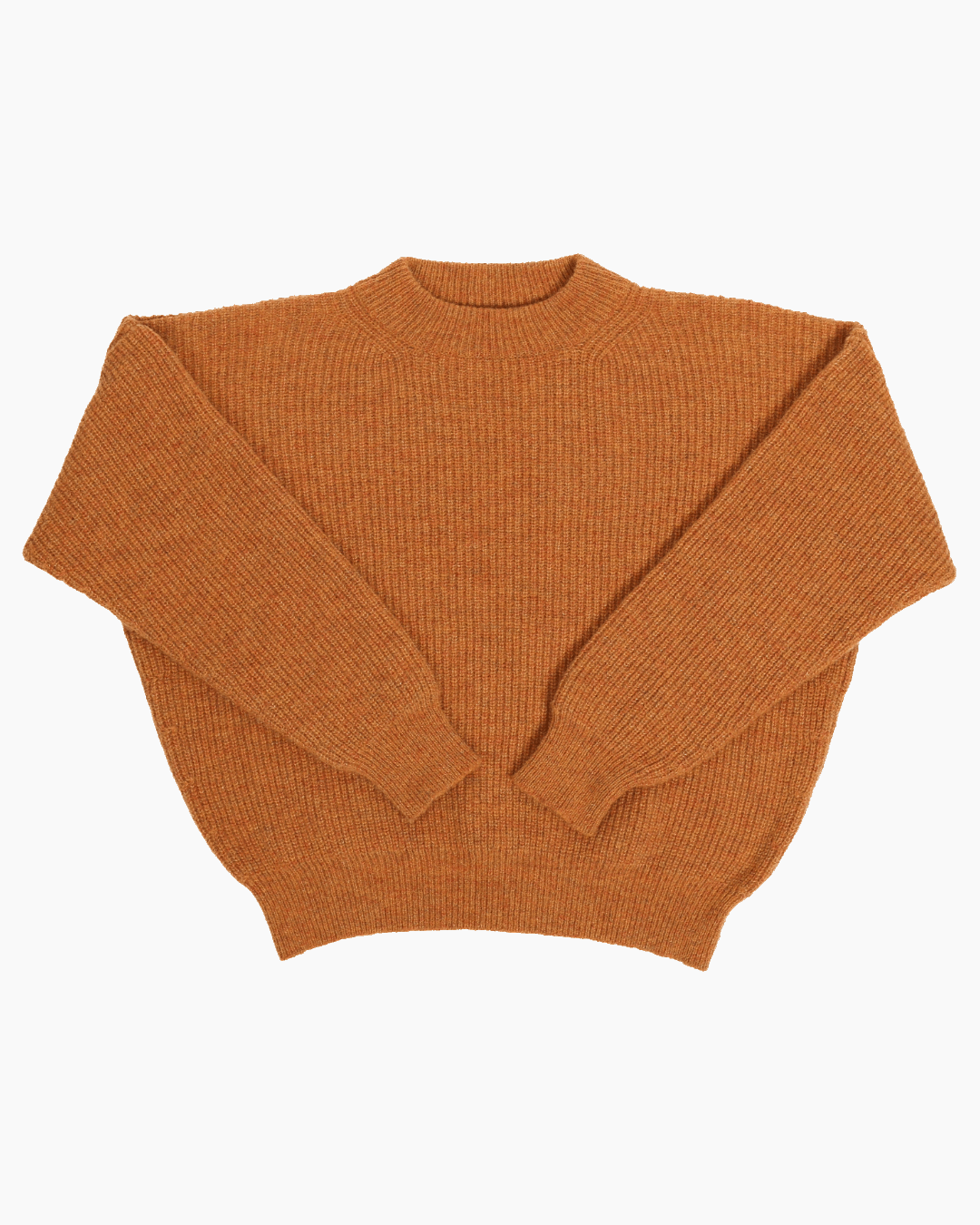 Packshot of a orange crewneck sweater