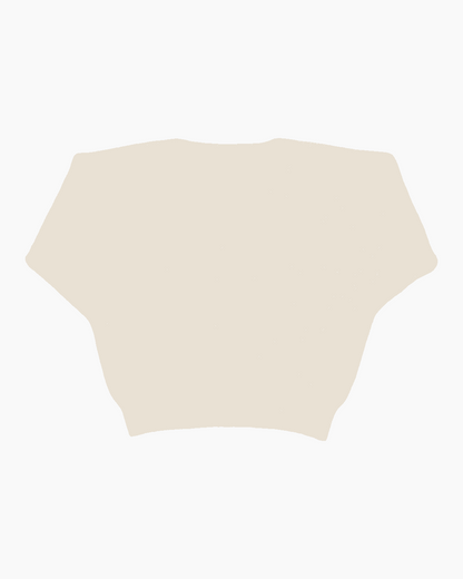 A white ribbed sweater with a deep v neck