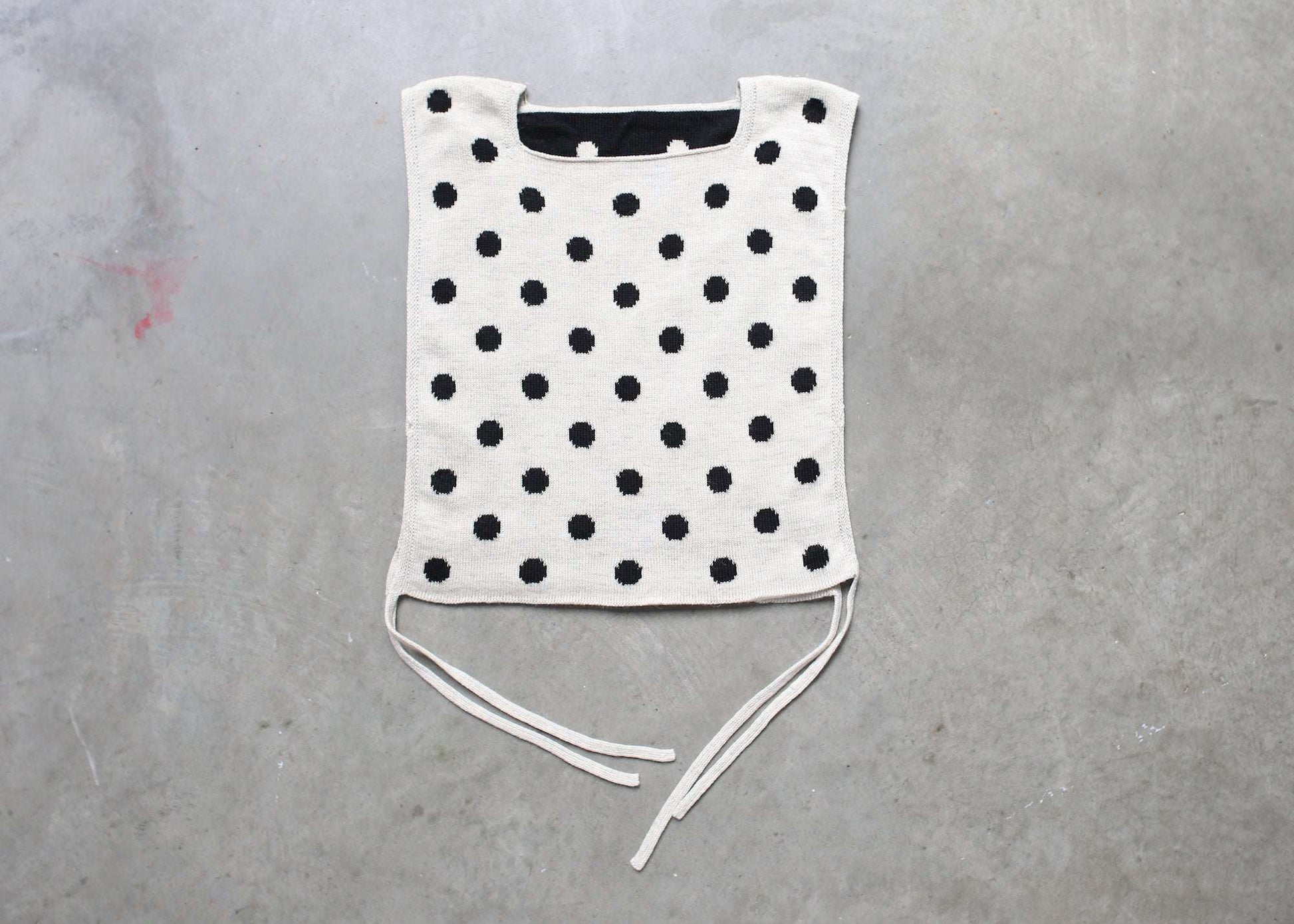 black and white polka top